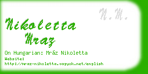 nikoletta mraz business card